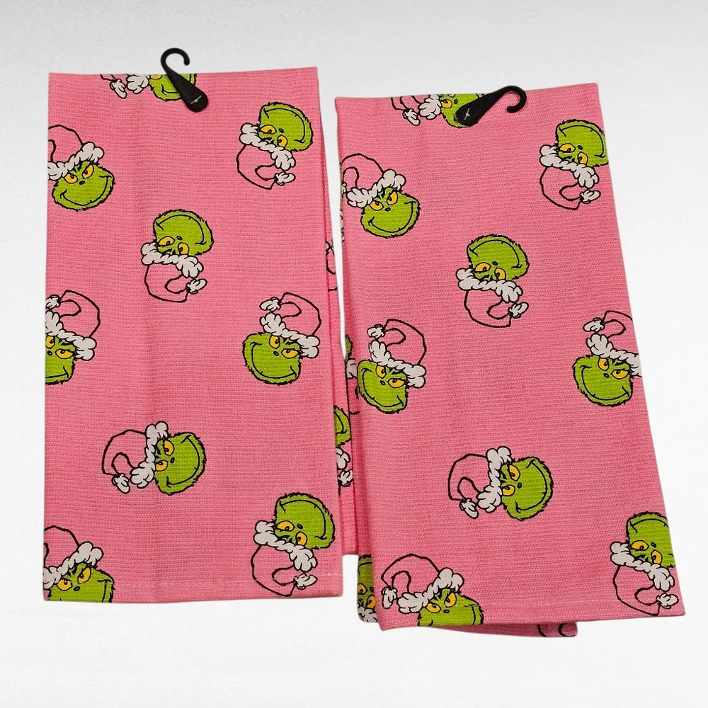 Grinch Pink KitchenTowels Set of 2